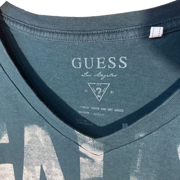 Guess Men's Faux Sho Print Short Sleeve Shirt Size 36 - Picture 3 of 8